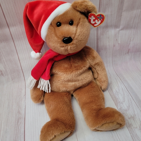 Ty Beanie Buddies 14" Christmas Holiday Bear Mint Tags - Picture 1 of 5